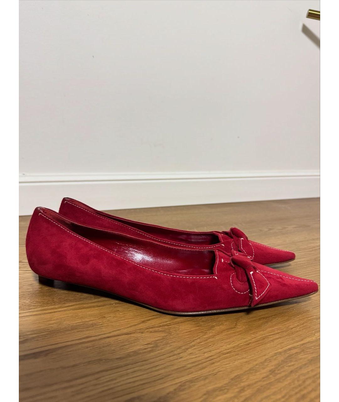 BALLY Красные замшевые лоферы, фото 7