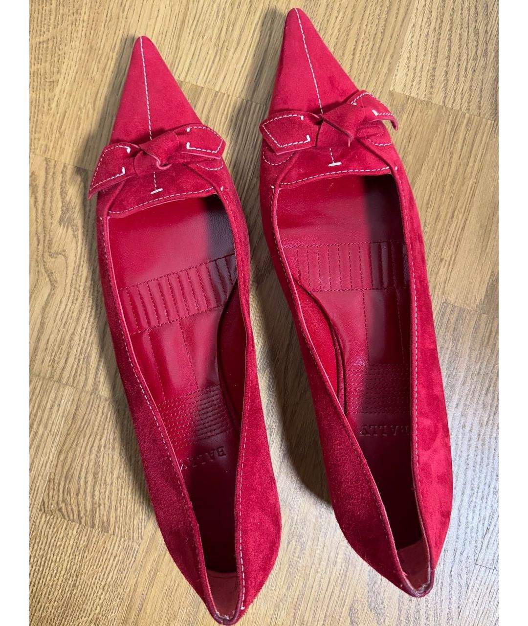 BALLY Красные замшевые лоферы, фото 3