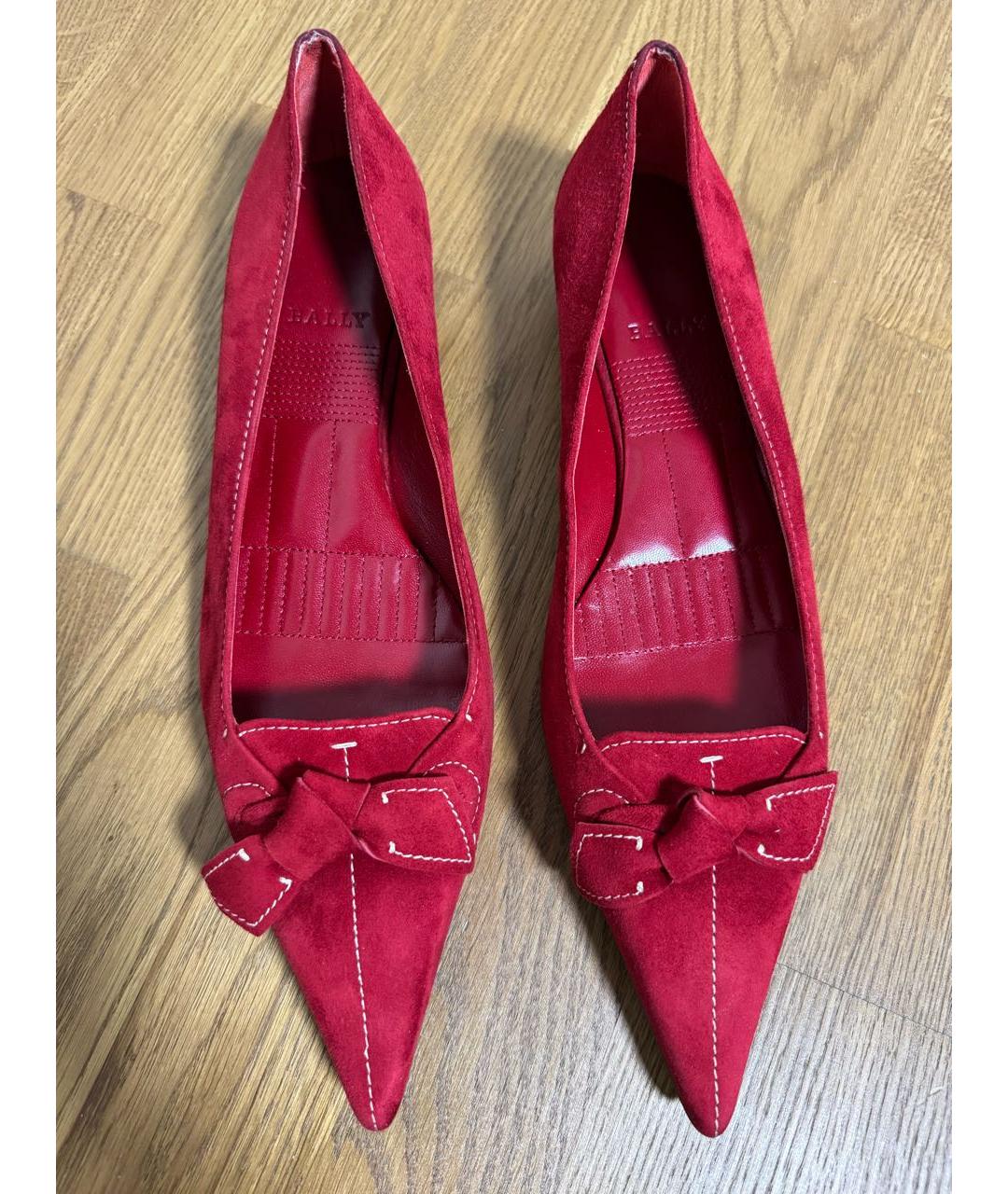 BALLY Красные замшевые лоферы, фото 2
