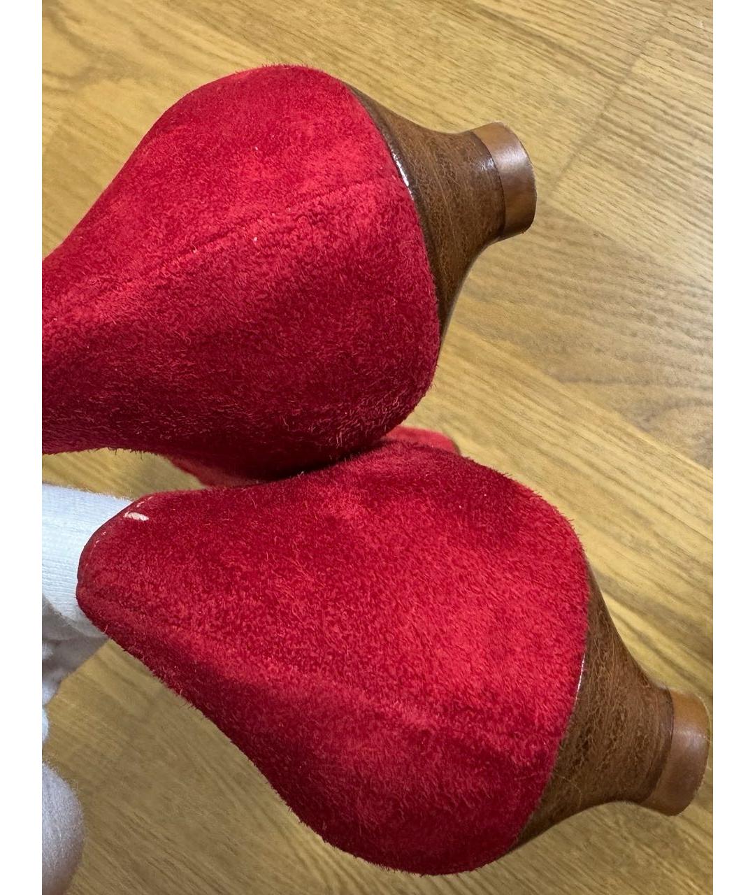 BALLY Красные замшевые лоферы, фото 4