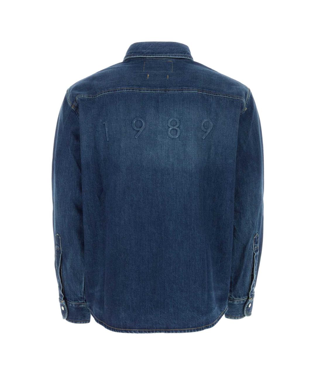 1989 STUDIO Синяя хлопковая кэжуал рубашка, фото 2