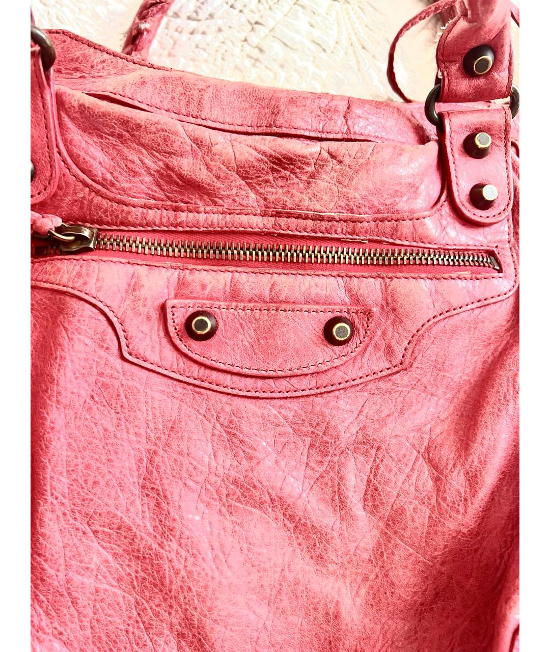 BALENCIAGA Красная кожаная сумка через плечо, фото 6