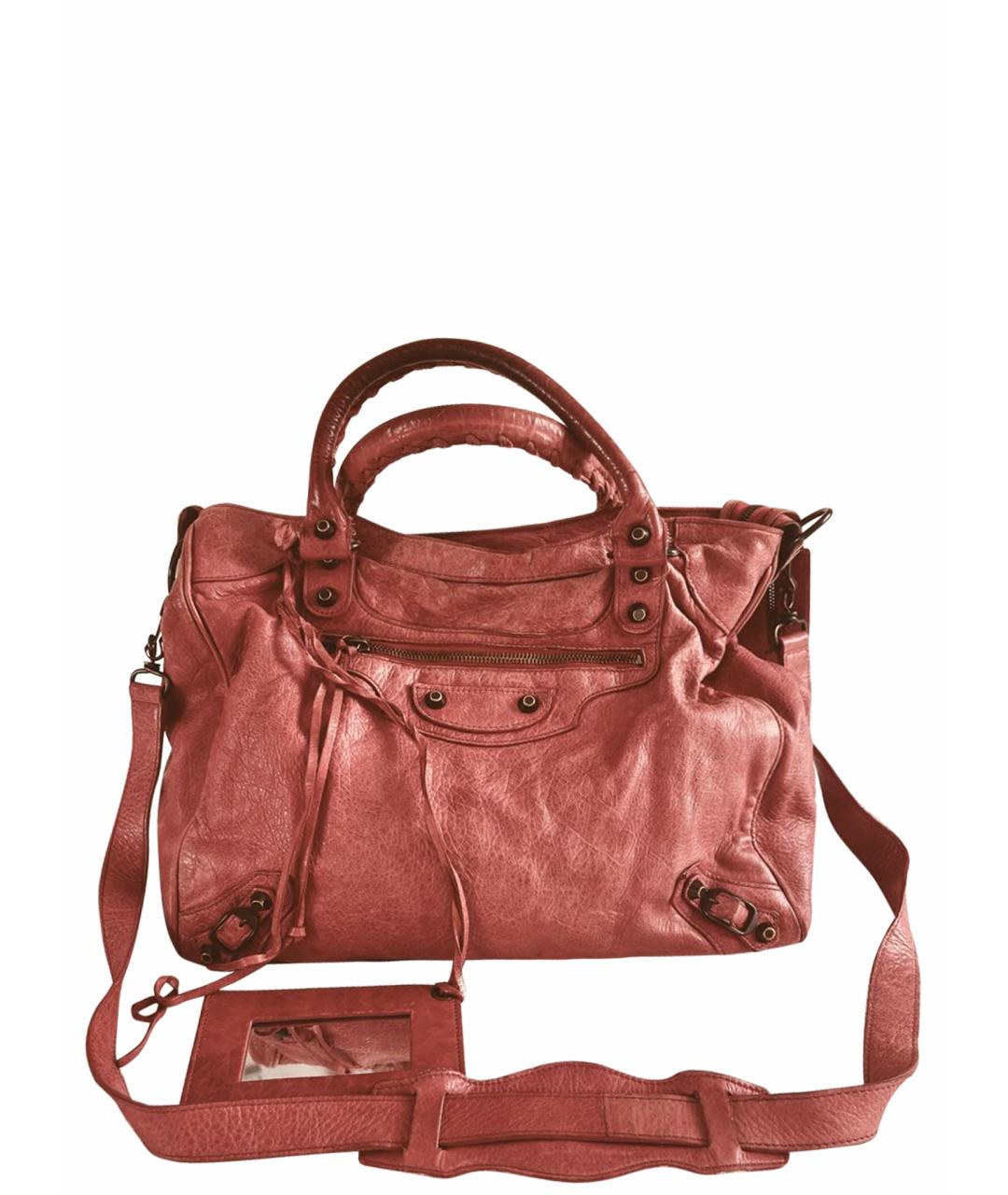 BALENCIAGA Красная кожаная сумка через плечо, фото 1