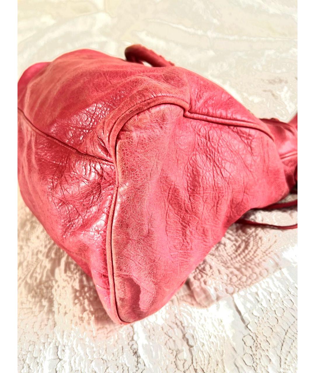 BALENCIAGA Красная кожаная сумка через плечо, фото 4