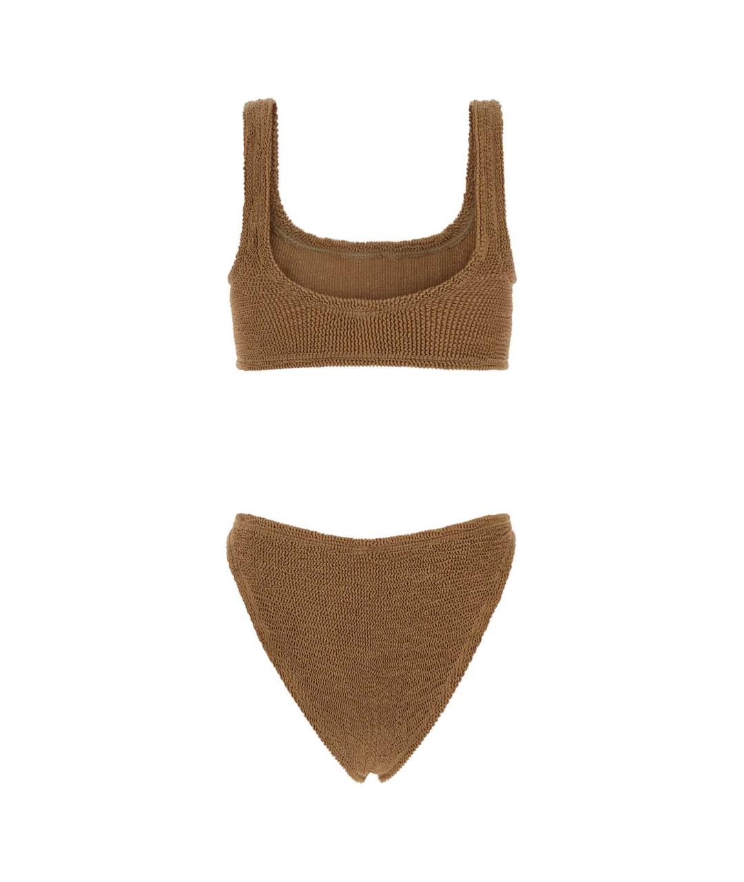 HUNZA G Бежевый полиамидовый купальник, фото 2