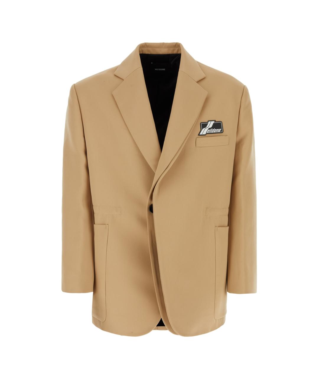 WE11DONE Бежевый шерстяной пиджак, фото 1