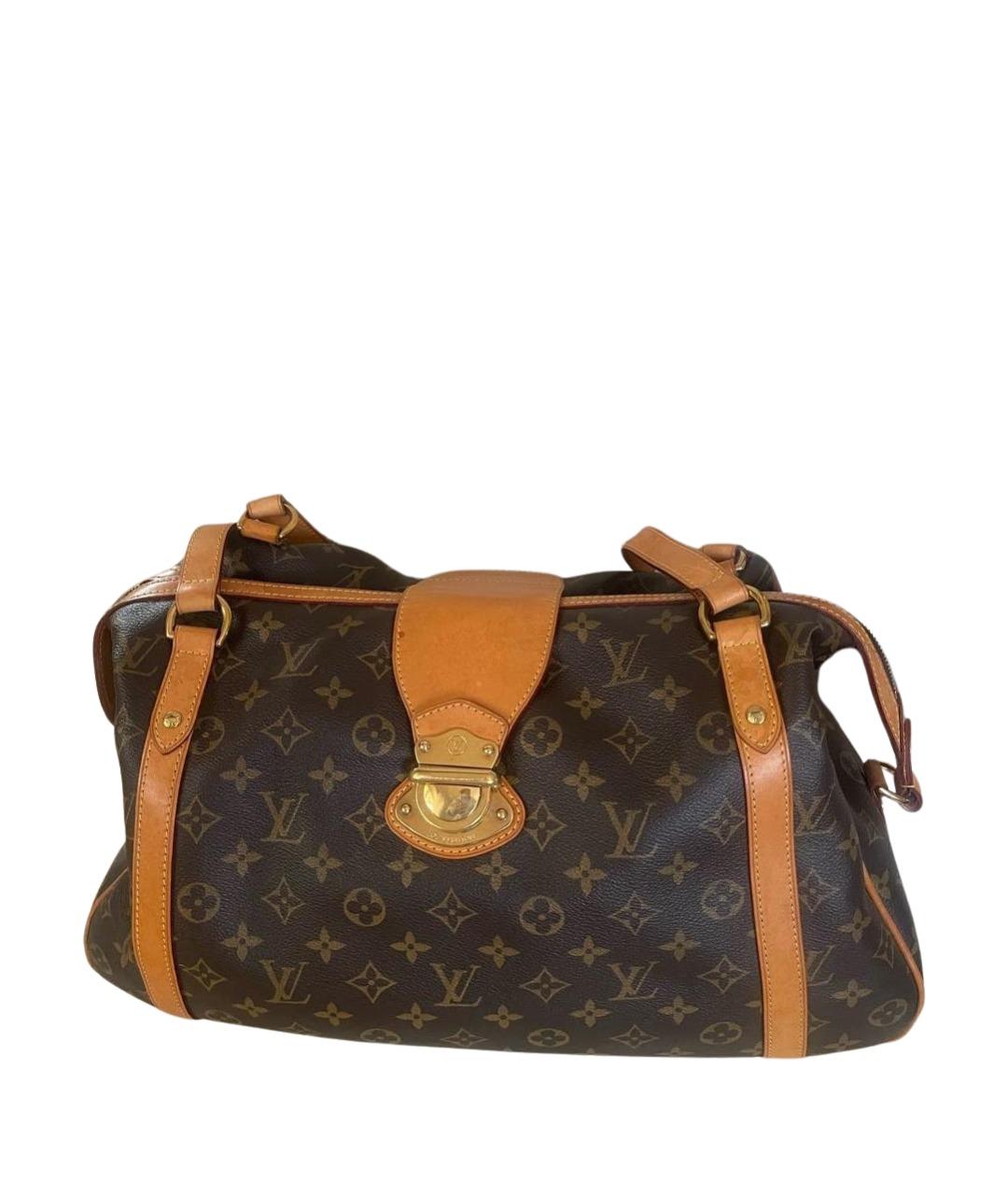 LOUIS VUITTON Коричневая сумка с короткими ручками из искусственной кожи, фото 1