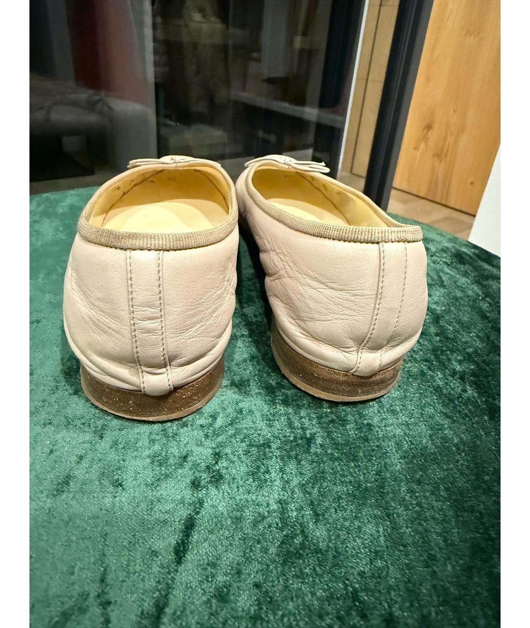 CHANEL Розовые кожаные балетки, фото 4