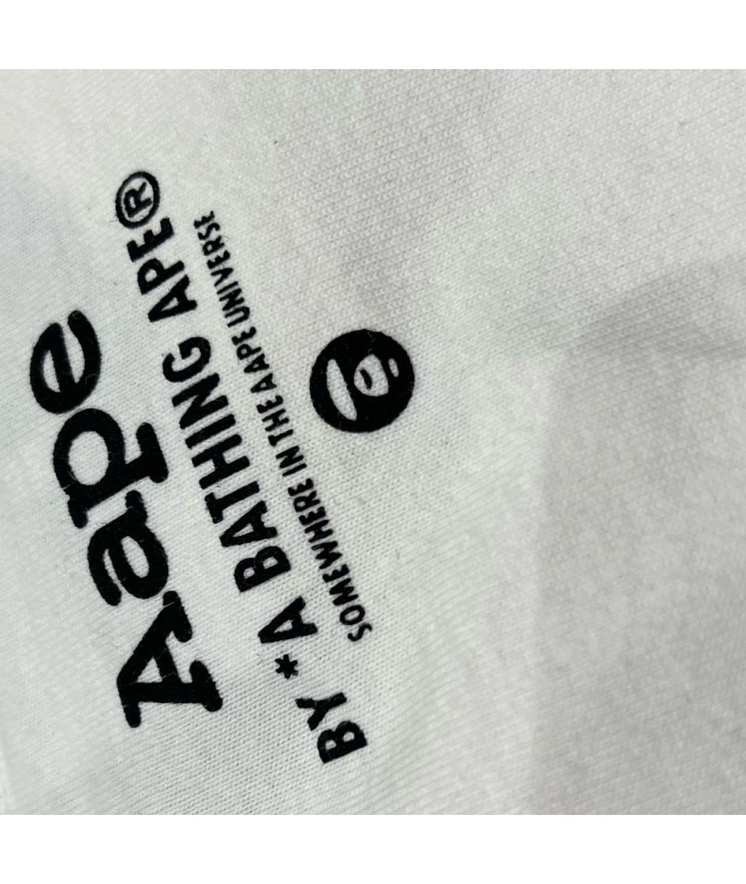 A BATHING APE Белая хлопковая футболка, фото 5