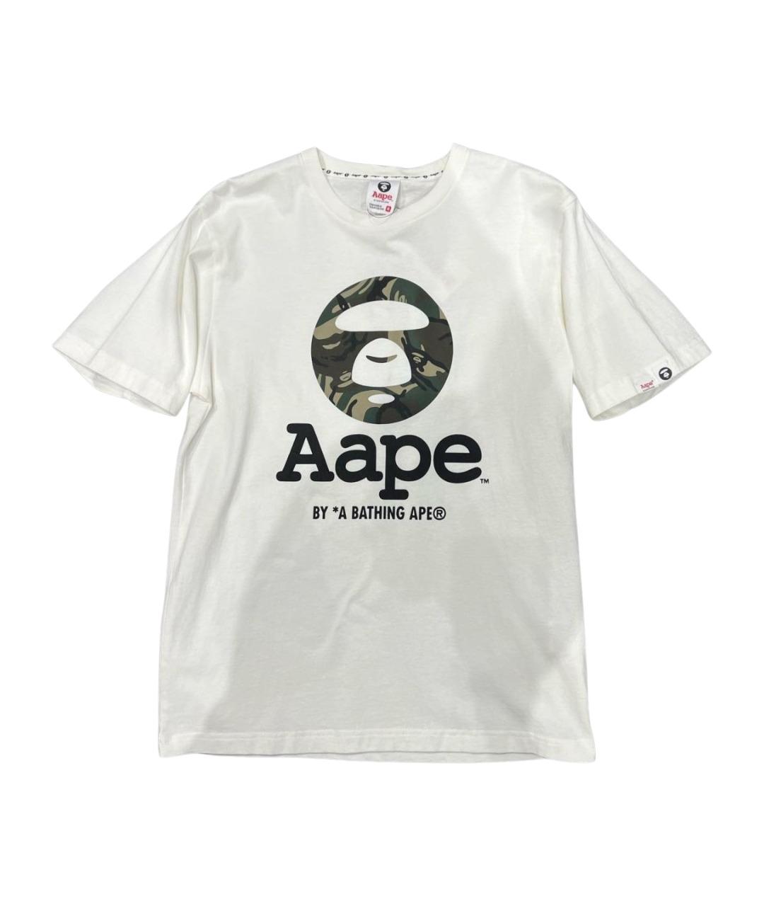 A BATHING APE Белая хлопковая футболка, фото 1