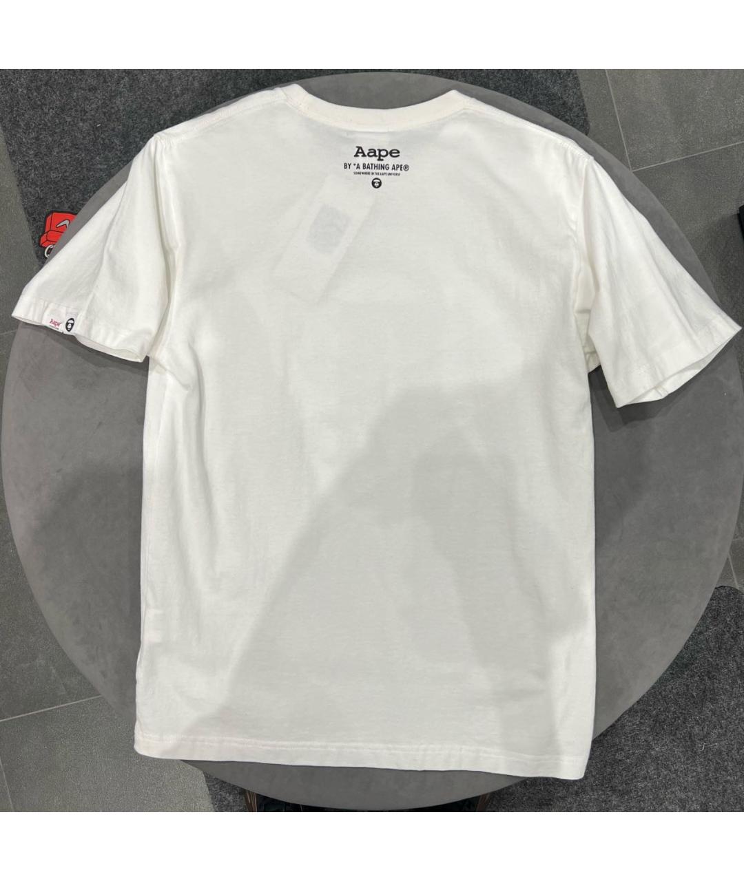 A BATHING APE Белая хлопковая футболка, фото 2