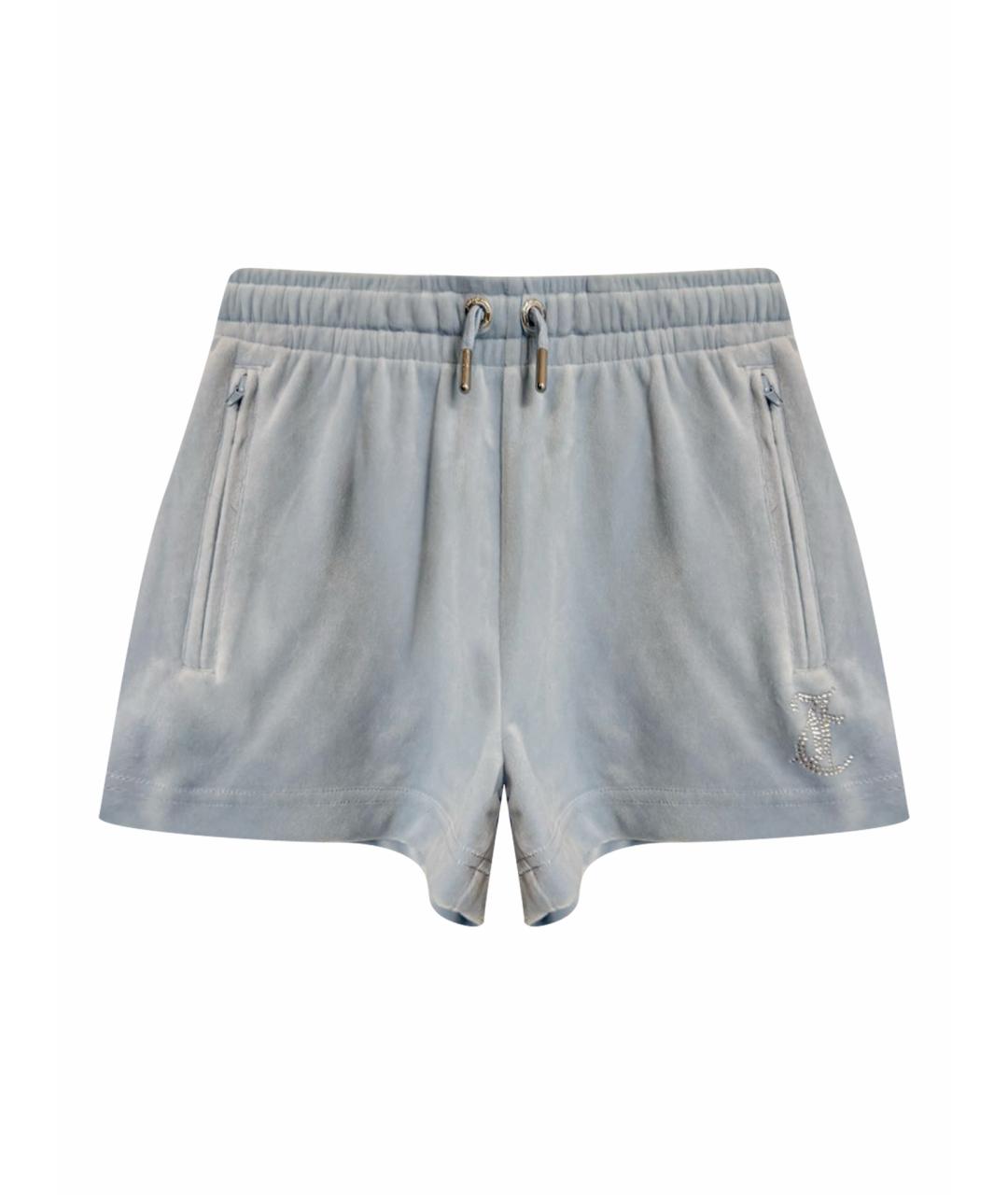 JUICY COUTURE Голубые полиэстеровые шорты, фото 1