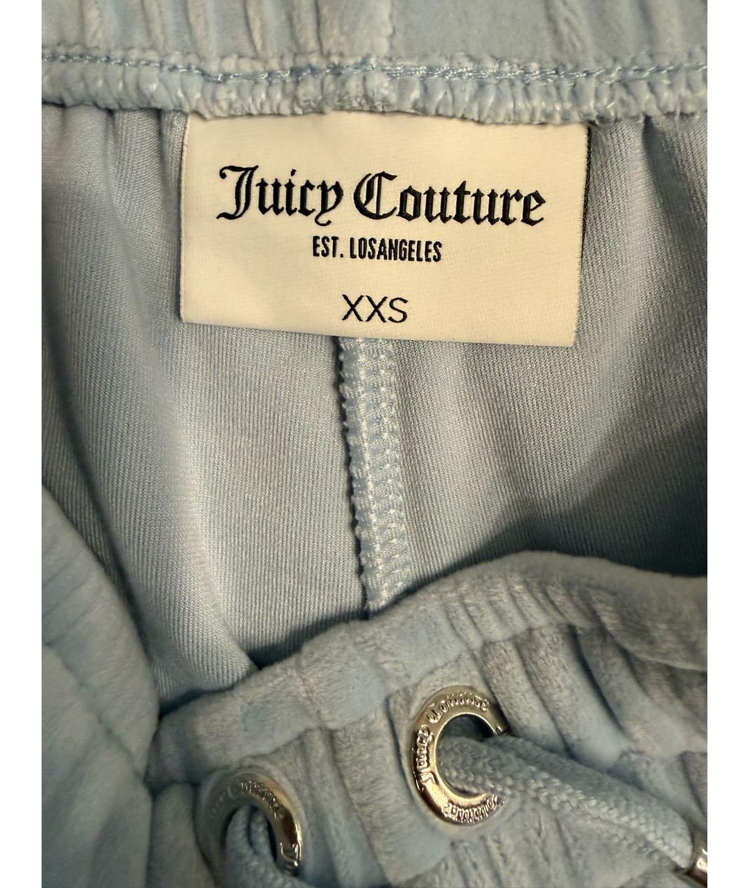 JUICY COUTURE Голубые полиэстеровые шорты, фото 3