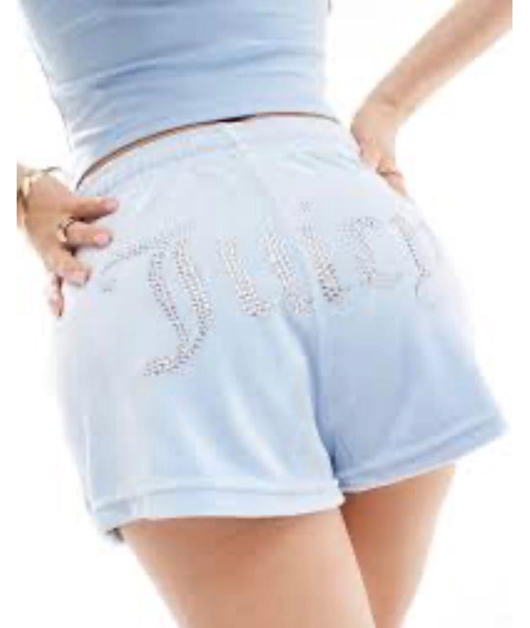 JUICY COUTURE Голубые полиэстеровые шорты, фото 5