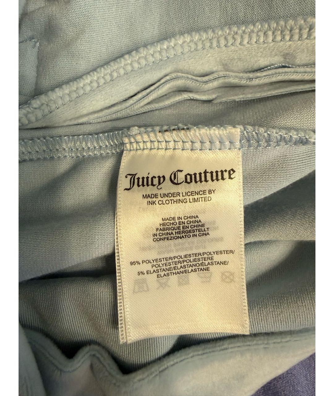 JUICY COUTURE Голубые полиэстеровые шорты, фото 4