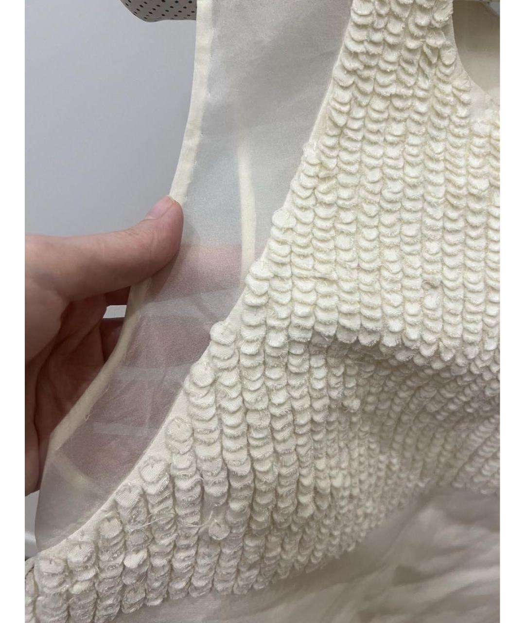 3.1 PHILLIP LIM Белое шелковое коктейльное платье, фото 5