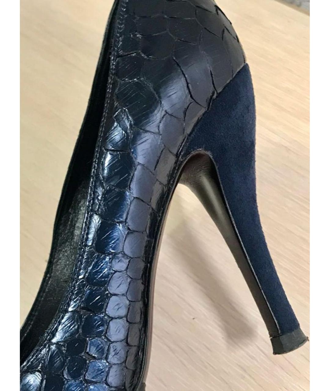 GUCCI Синие туфли из экзотической кожи, фото 8