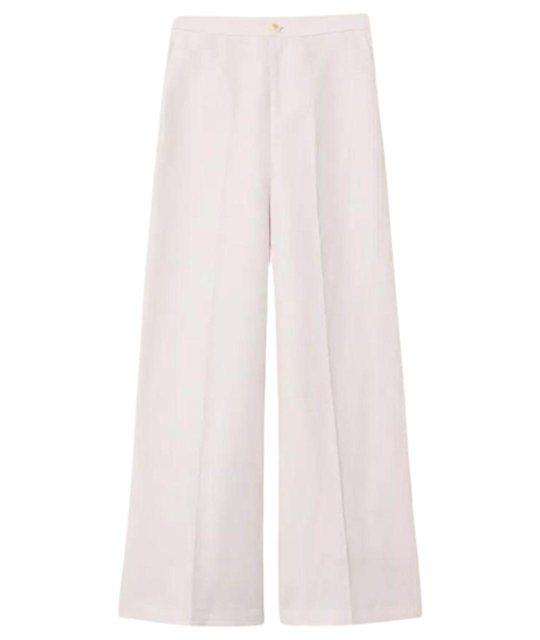 TWIN-SET Розовые льняные брюки широкие, фото 1