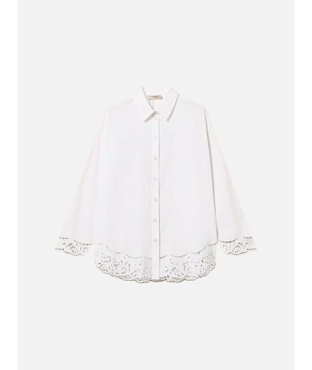 TWIN-SET Белая хлопковая рубашка, фото 6