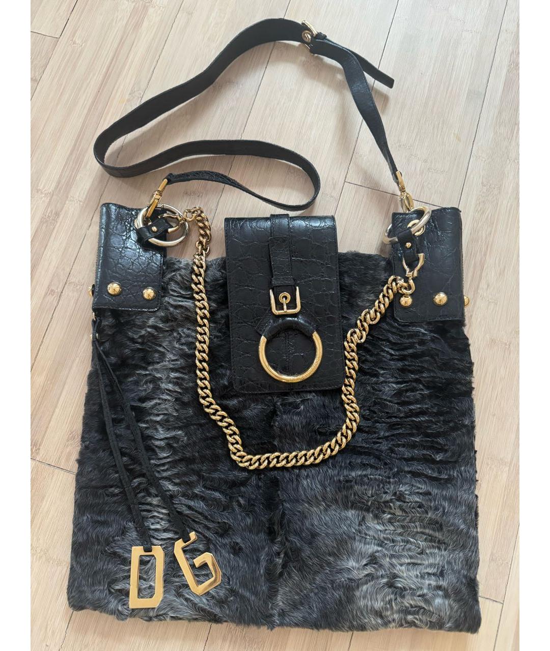 DOLCE&GABBANA Меховая сумка через плечо, фото 7