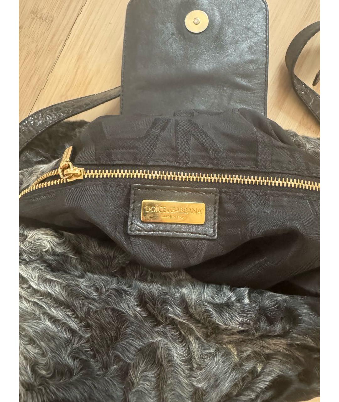 DOLCE&GABBANA Меховая сумка через плечо, фото 4