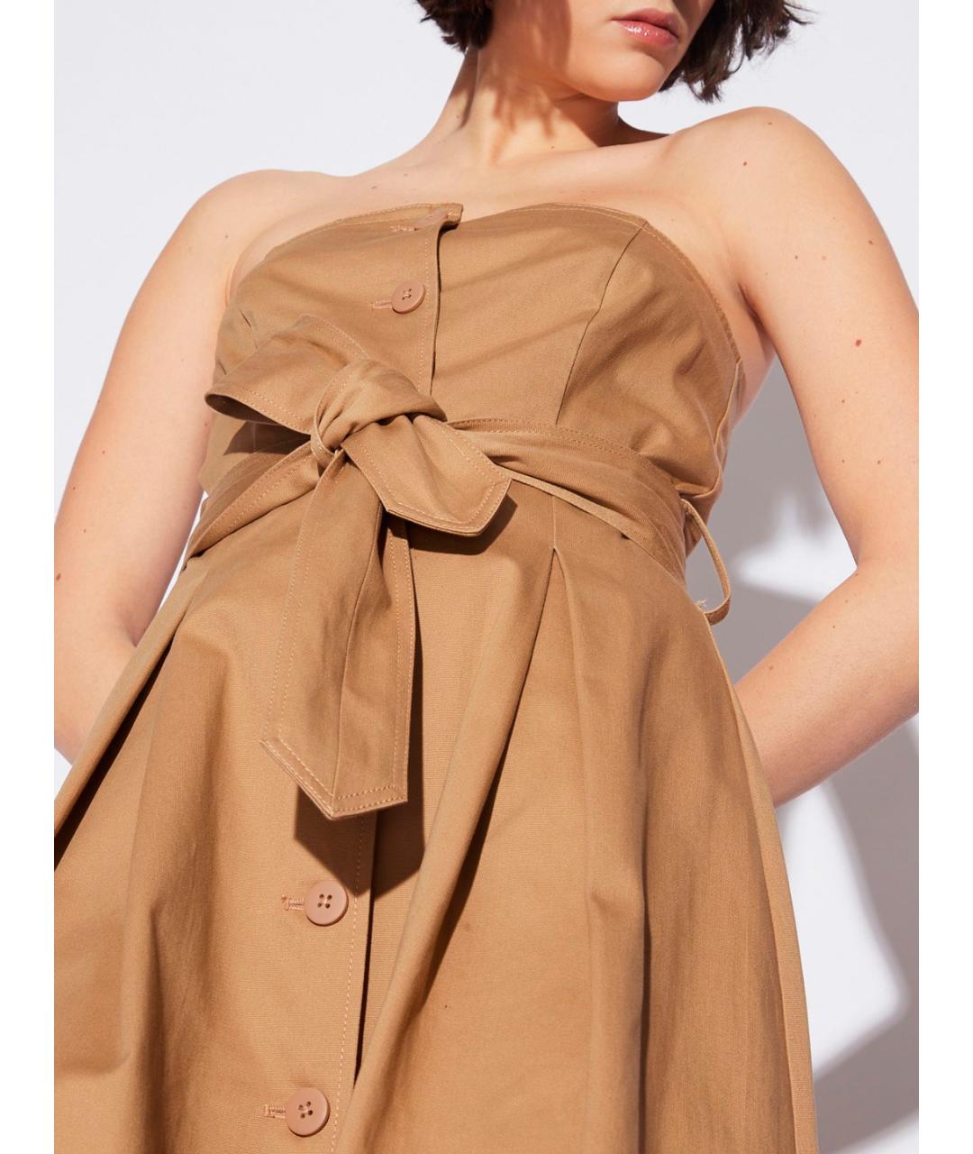 ARMANI EXCHANGE Бежевое повседневное платье, фото 2