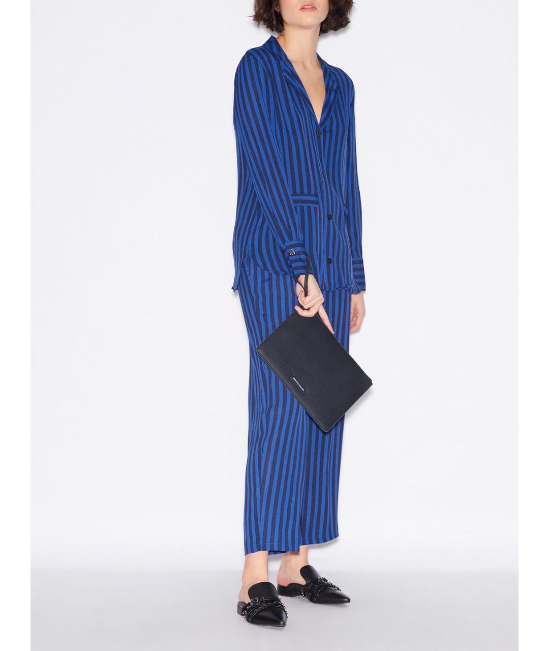 ARMANI EXCHANGE Синие прямые брюки, фото 4