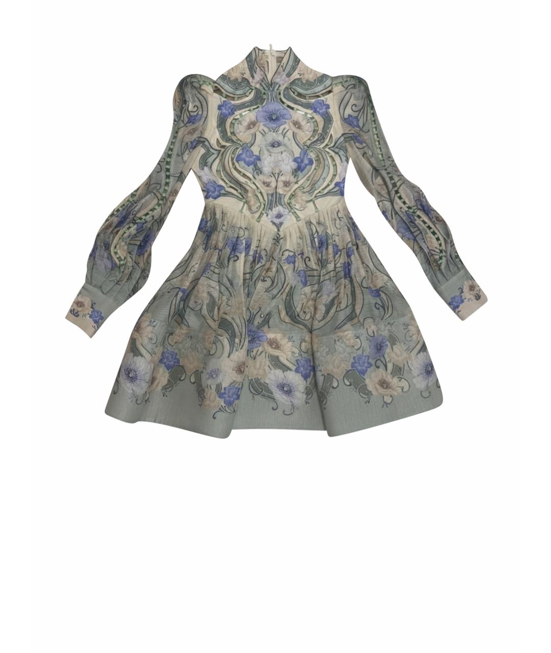 ZIMMERMANN Бежевое льняное коктейльное платье, фото 1