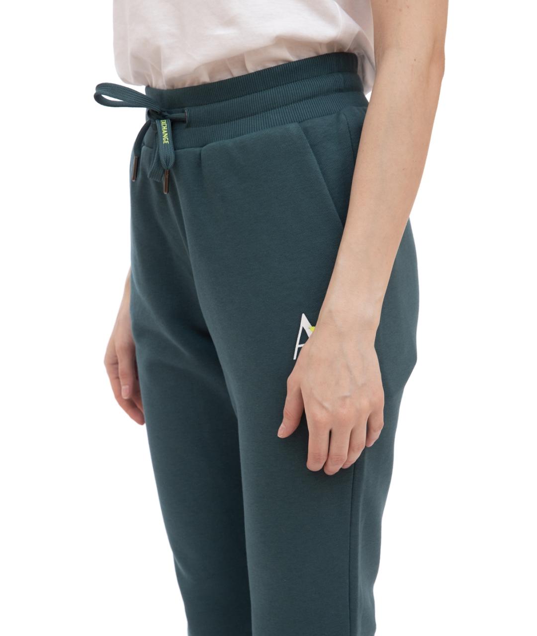 ARMANI EXCHANGE Зеленые хлопковые спортивные брюки и шорты, фото 3