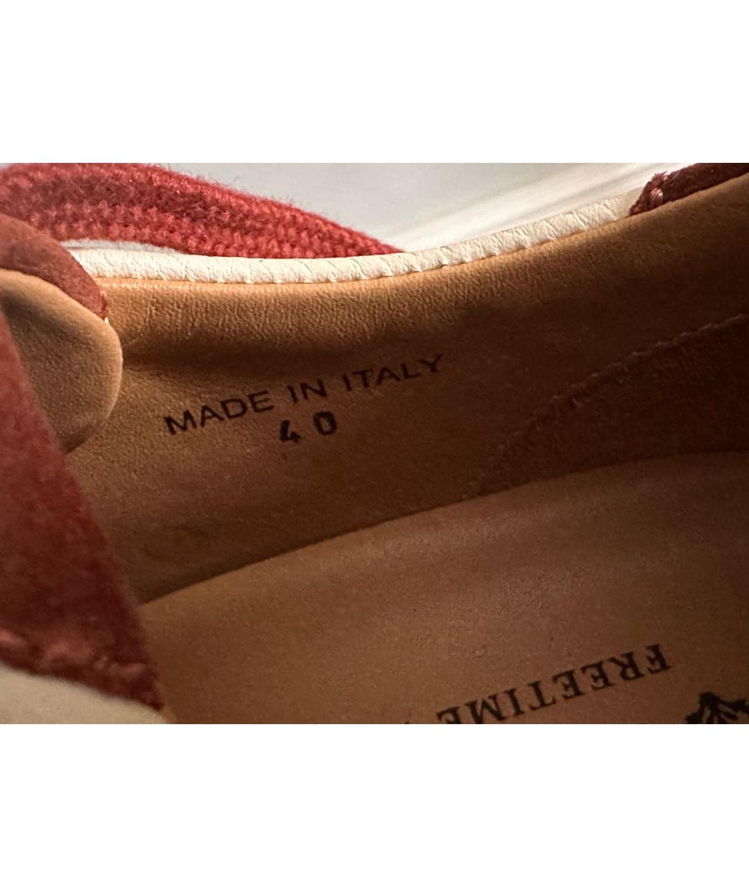 LORO PIANA Бежевые кожаные низкие кроссовки / кеды, фото 7