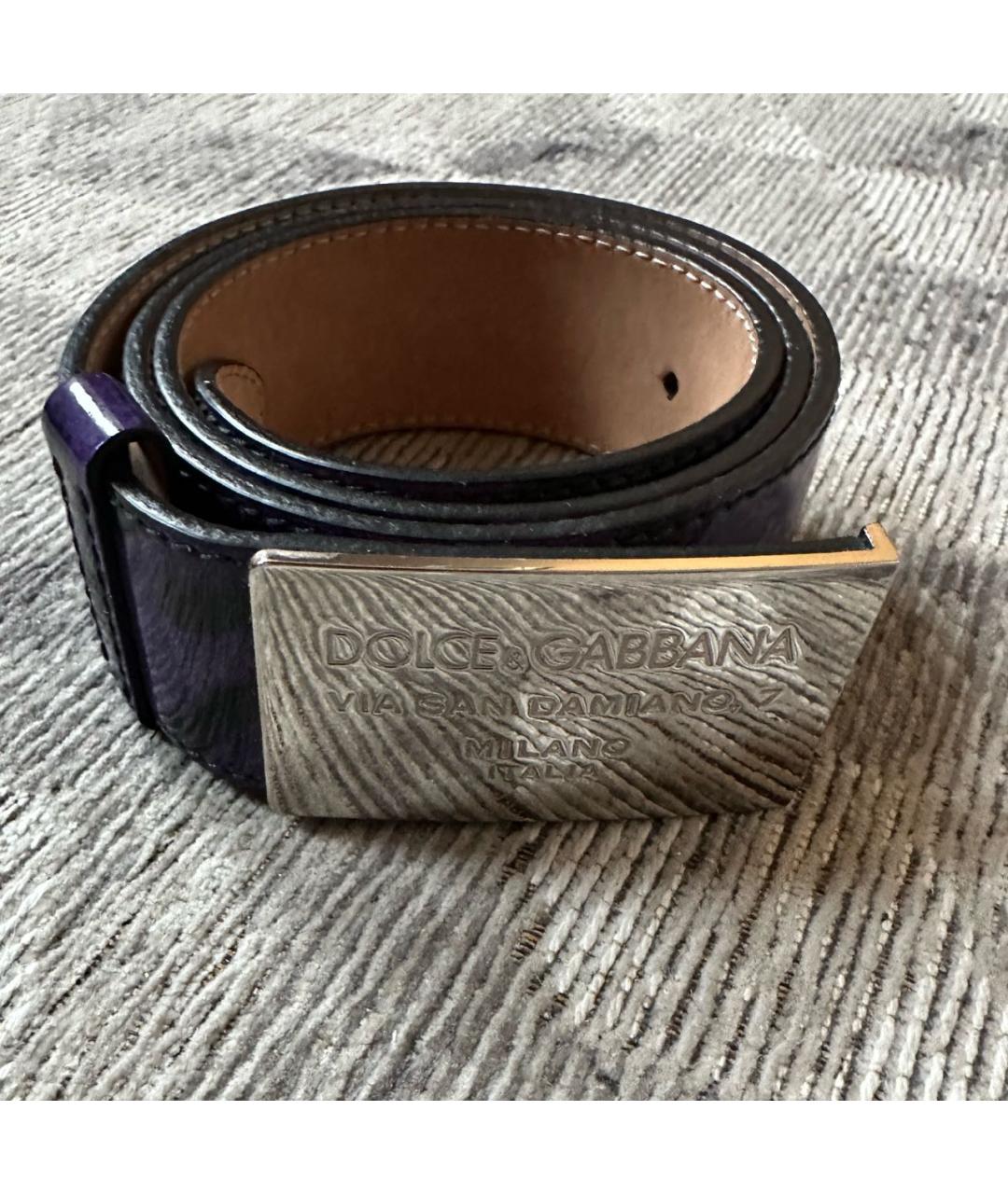 DOLCE&GABBANA Черный кожаный ремень, фото 9