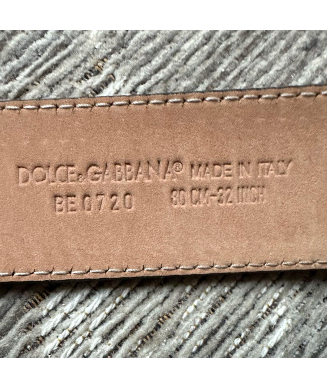 DOLCE&GABBANA Черный кожаный ремень, фото 3