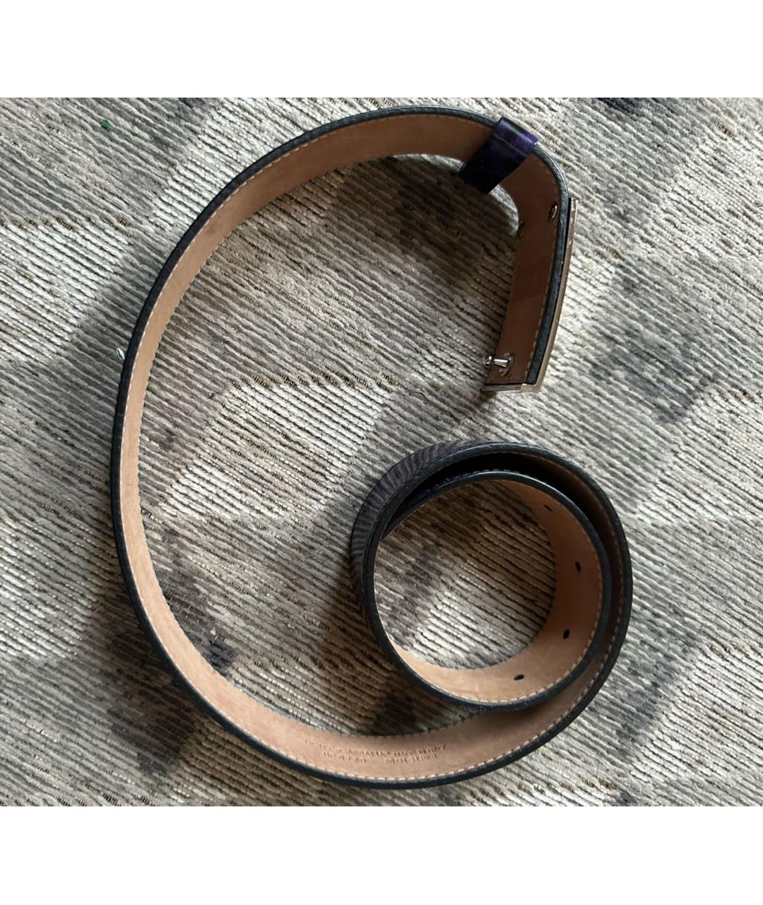 DOLCE&GABBANA Черный кожаный ремень, фото 5