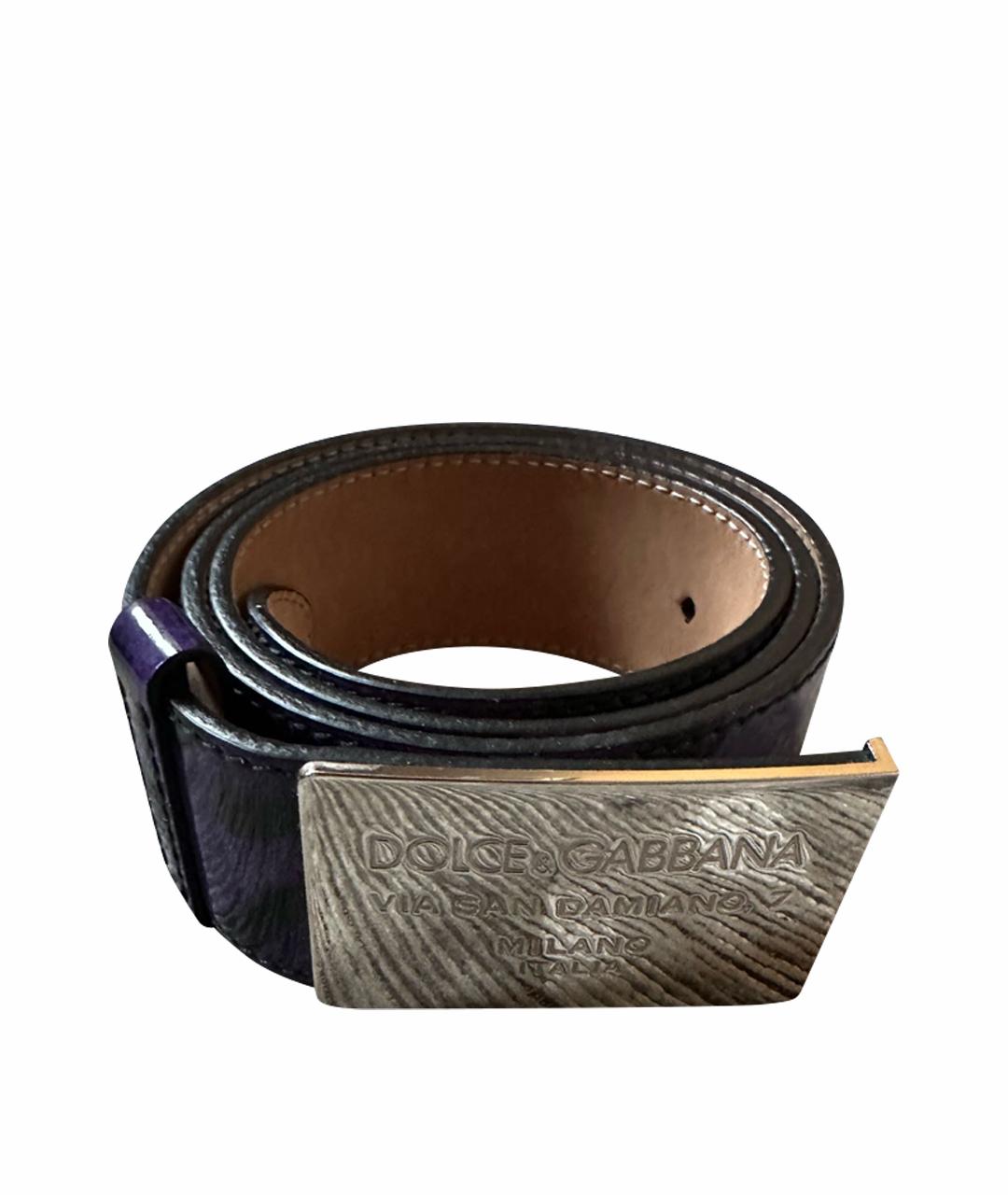 DOLCE&GABBANA Черный кожаный ремень, фото 1