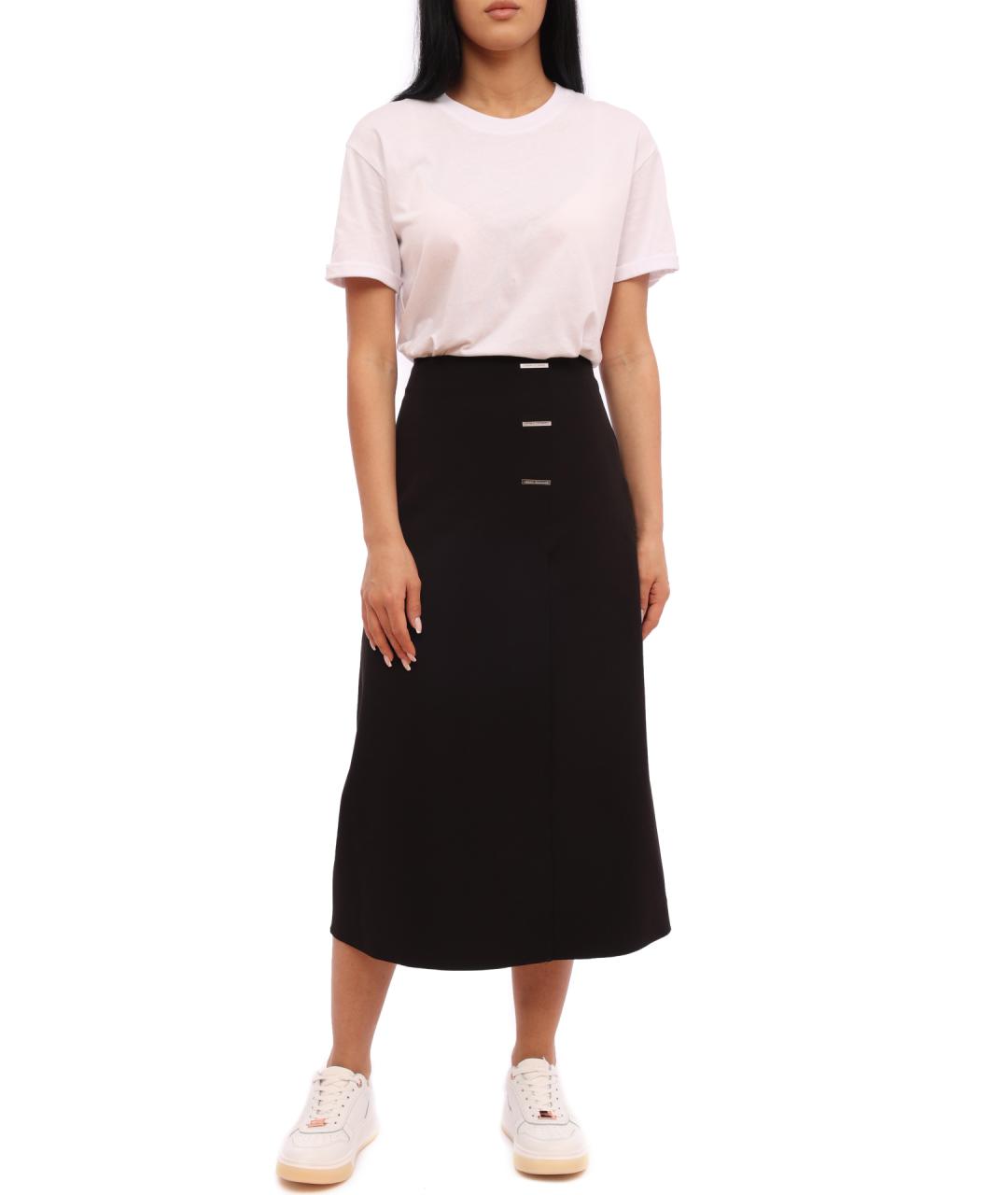 ARMANI EXCHANGE Черная юбка миди, фото 5