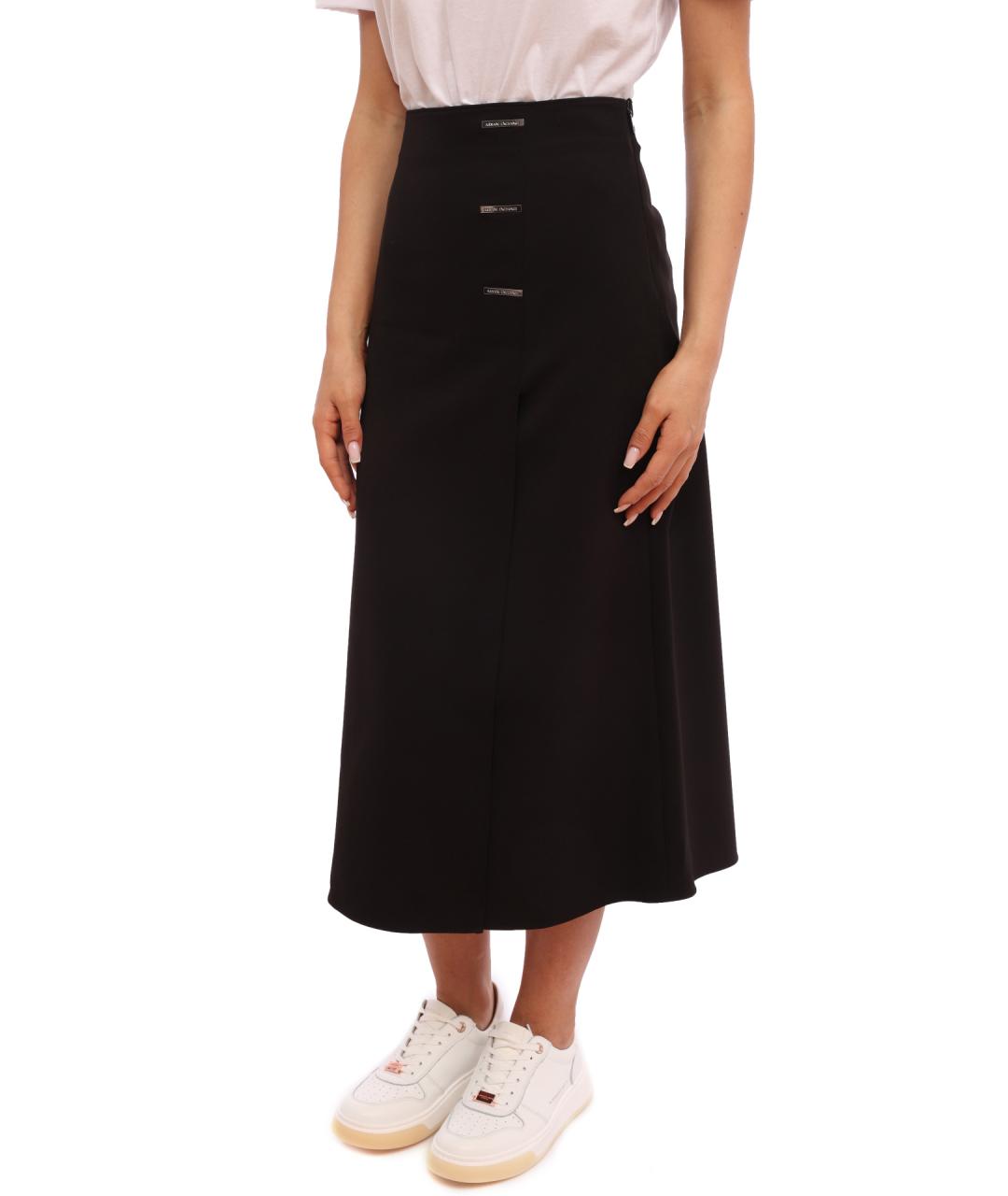 ARMANI EXCHANGE Черная юбка миди, фото 3