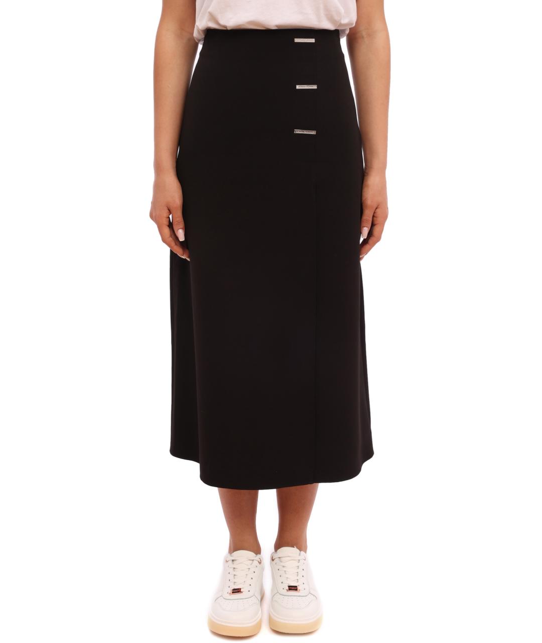 ARMANI EXCHANGE Черная юбка миди, фото 1