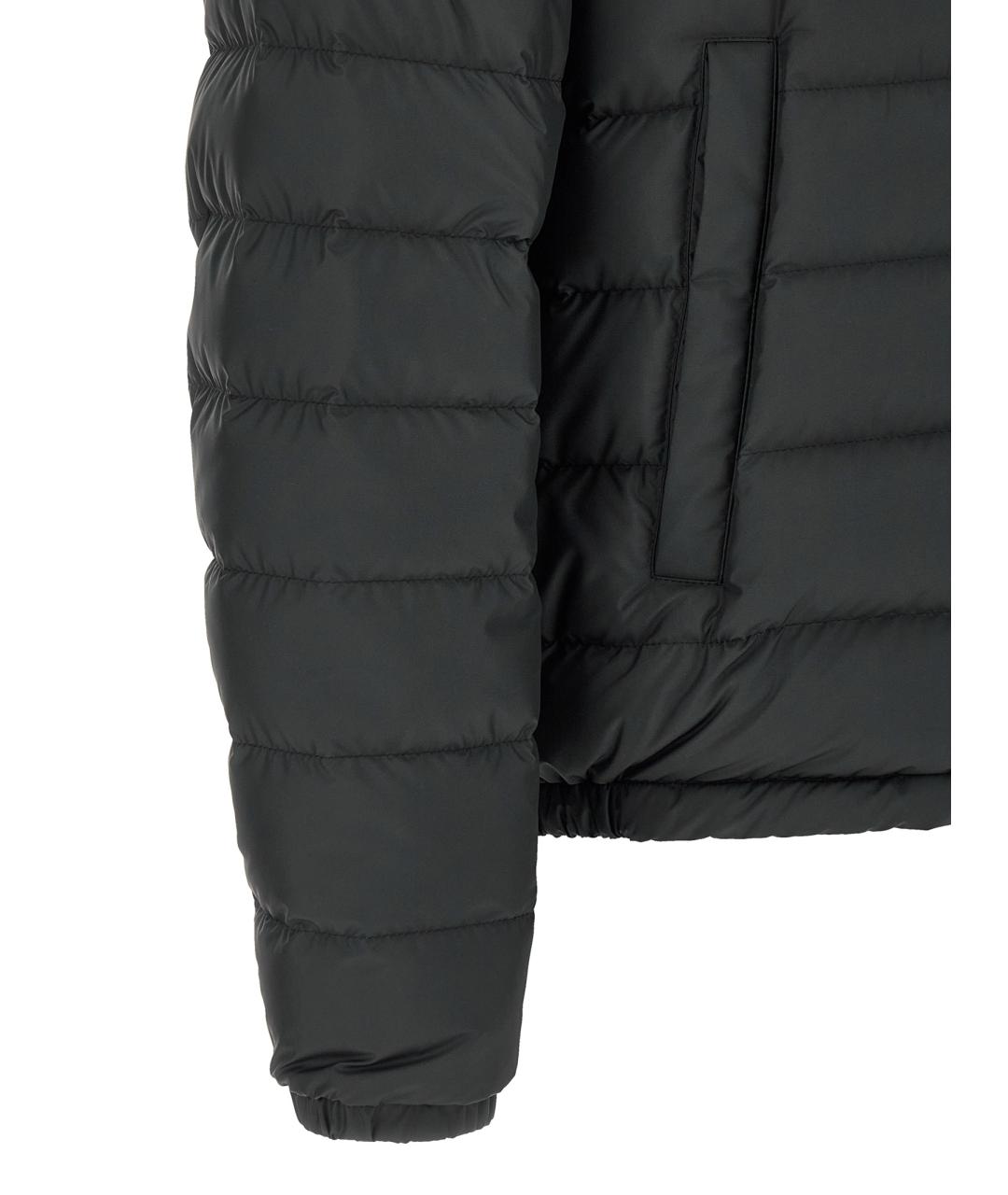 MONCLER Черный полиэстеровый пуховик, фото 4