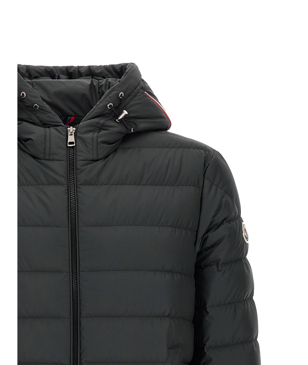 MONCLER Черный полиэстеровый пуховик, фото 3