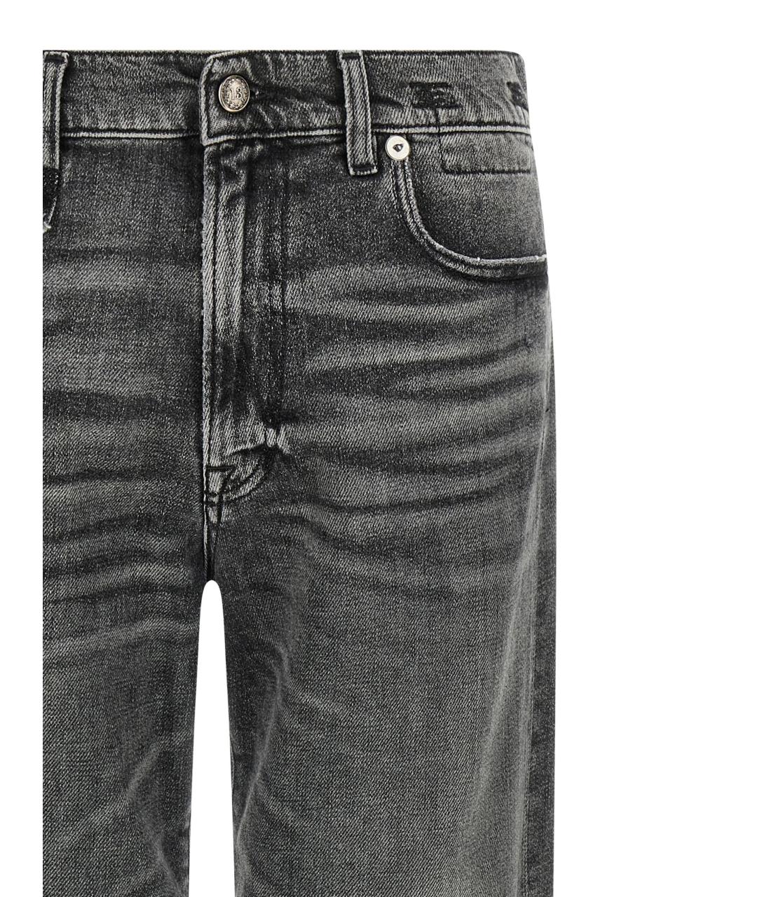 R13 Серые хлопковые прямые джинсы, фото 3
