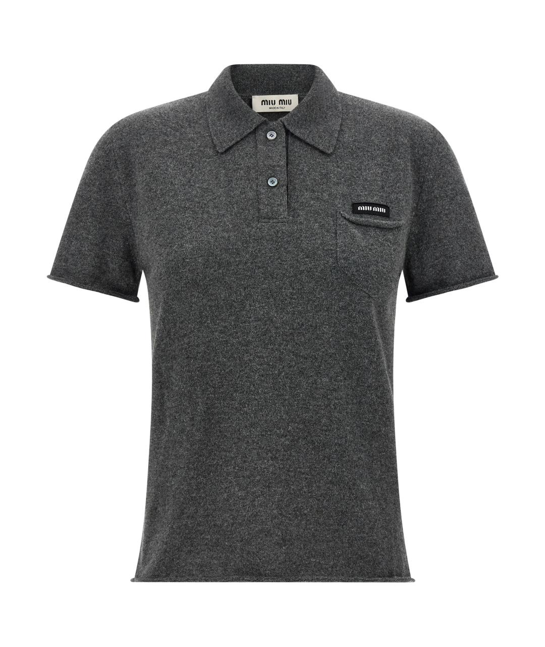 MIU MIU Серый кашемировый джемпер / свитер, фото 1