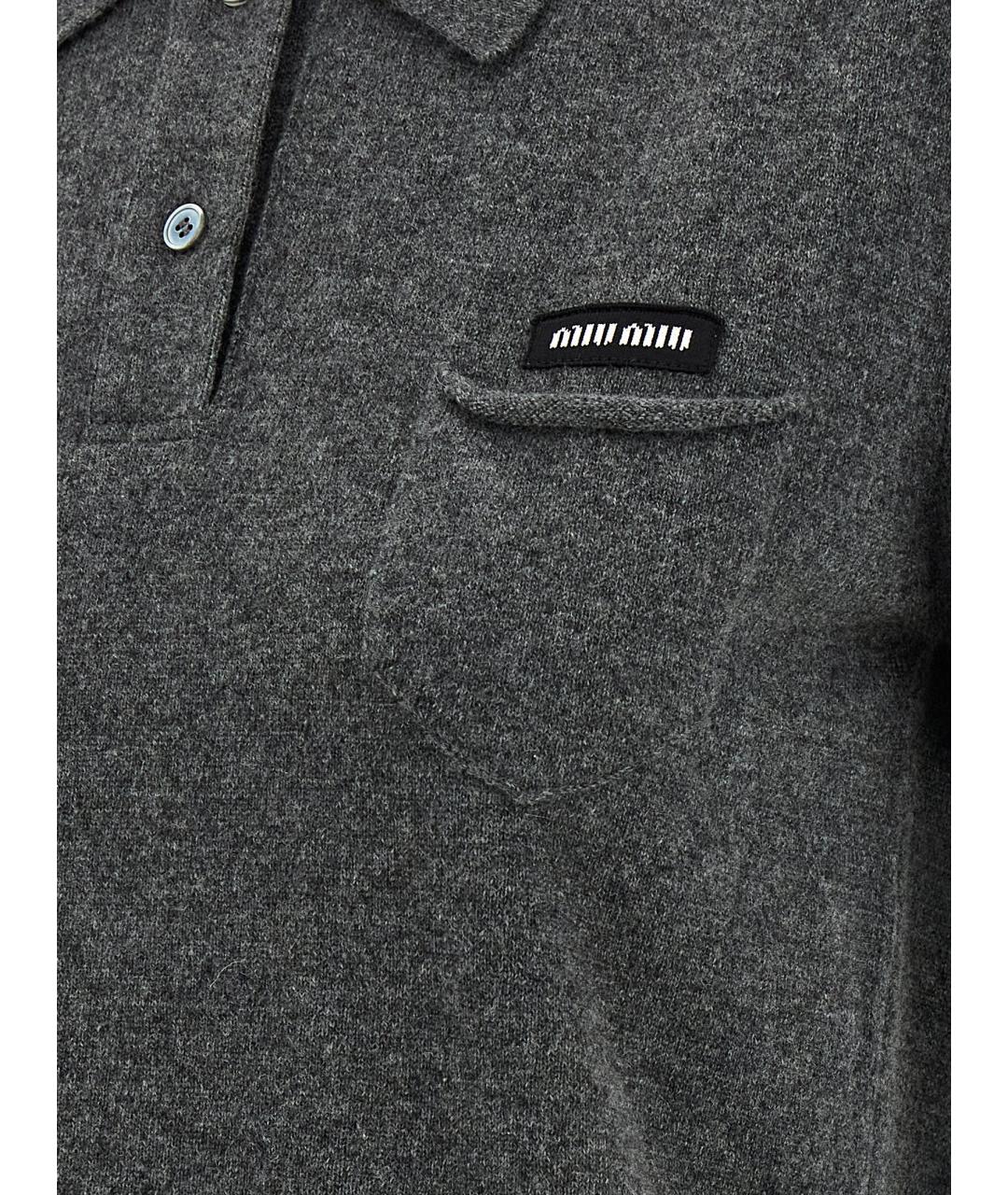 MIU MIU Серый кашемировый джемпер / свитер, фото 4