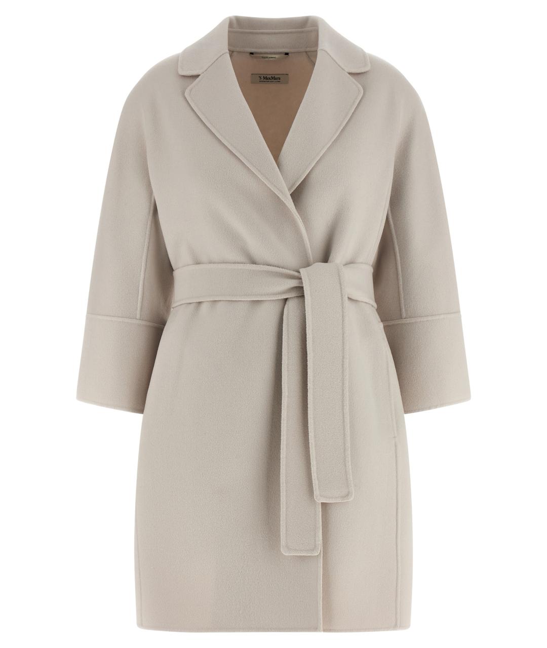 'S MAX MARA Бежевое шерстяное пальто, фото 1