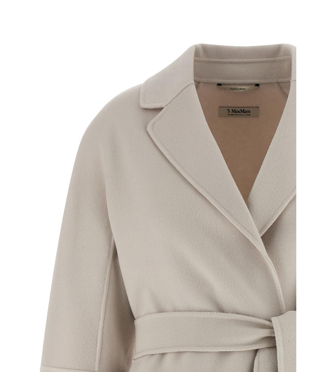 'S MAX MARA Бежевое шерстяное пальто, фото 3
