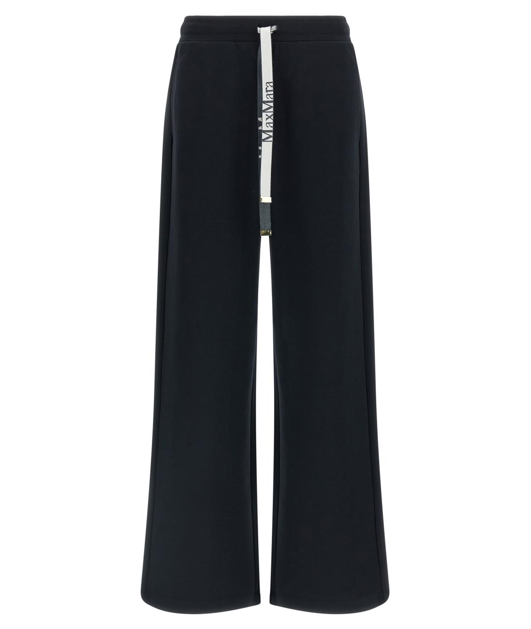 'S MAX MARA Синие хлопковые прямые брюки, фото 1