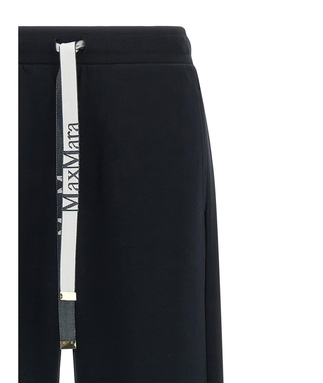 'S MAX MARA Синие хлопковые прямые брюки, фото 3