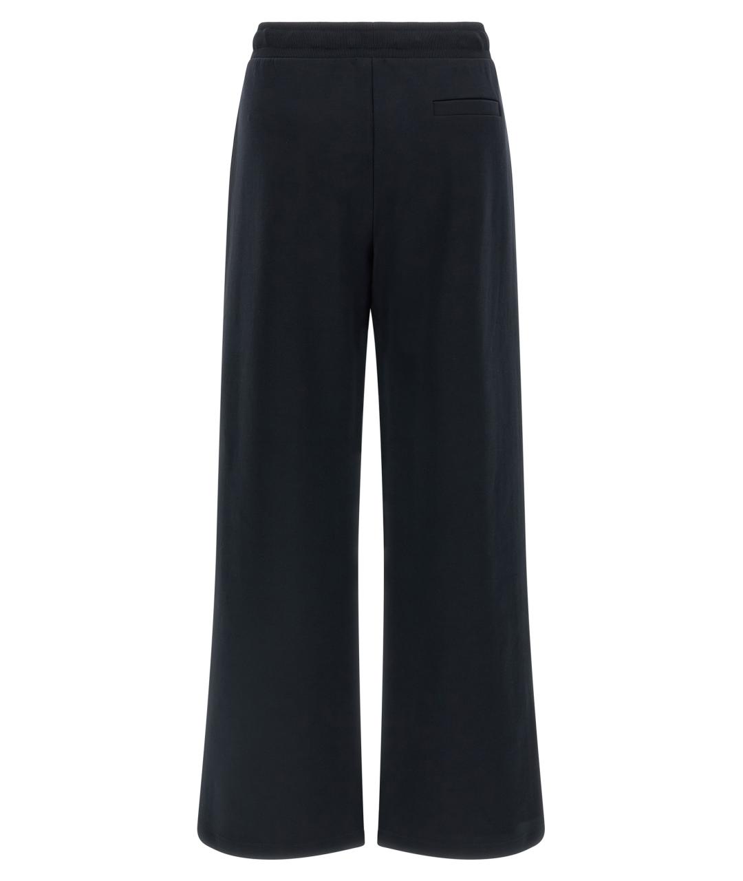 'S MAX MARA Синие хлопковые прямые брюки, фото 2