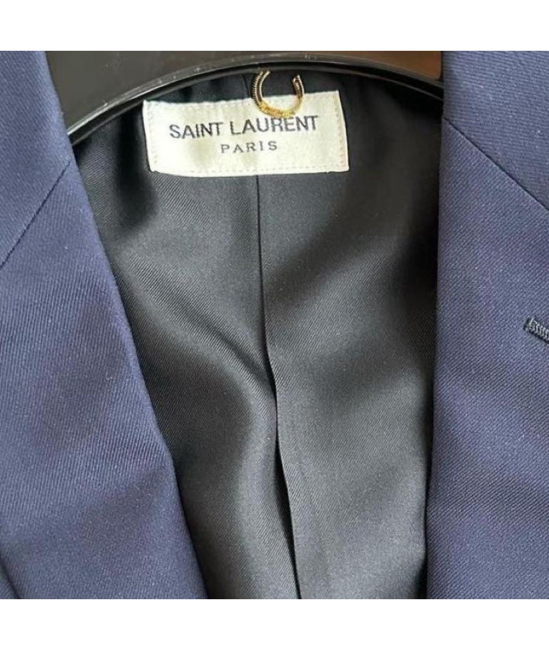 SAINT LAURENT Синий жакет/пиджак, фото 4