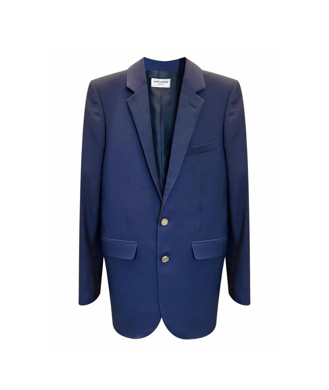 SAINT LAURENT Синий жакет/пиджак, фото 5