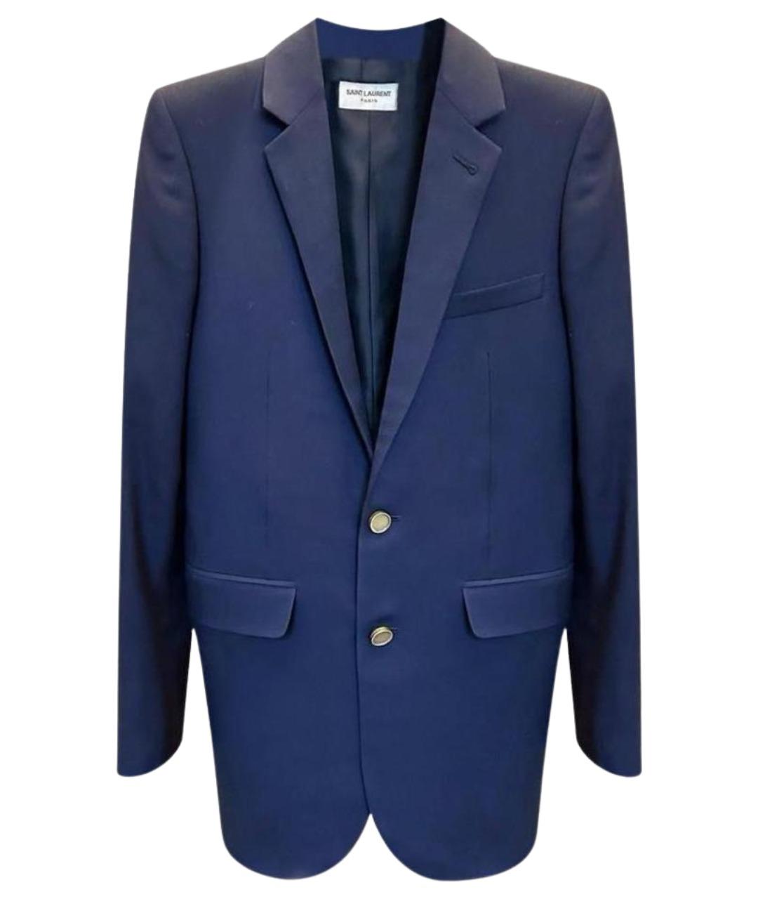 SAINT LAURENT Синий жакет/пиджак, фото 1